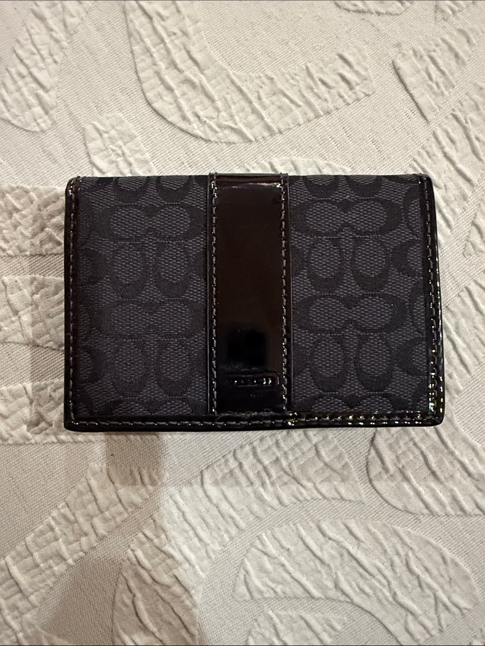 Coach Women’s Black Signature Card Case Wallet